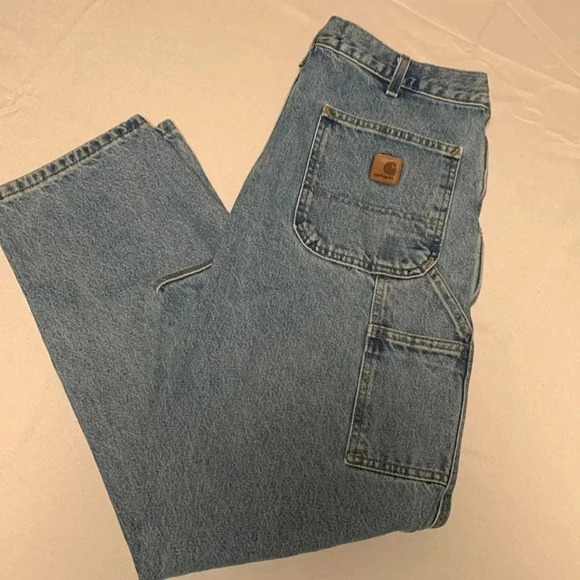 Carhartt B237 - Signature Denim Loose-Original Fit Jean 38x30 38 x 30 EUC - Picture 3 of 4